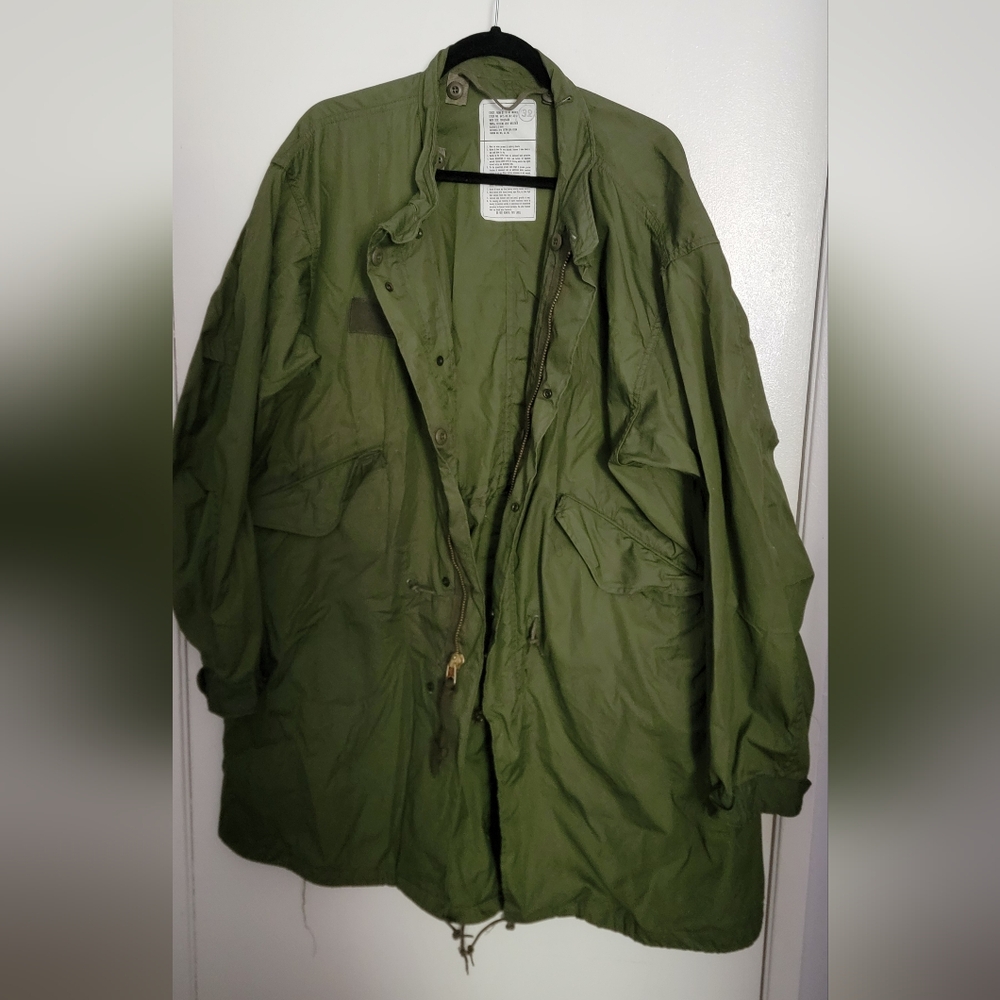 Men's Green Military Jacket Vintage 80s